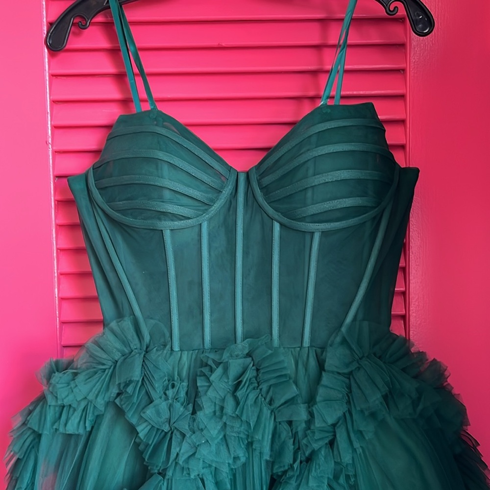 NWT NOX PROM EMERALD Elegant Green Strapless Dress - Picture 5 of 17